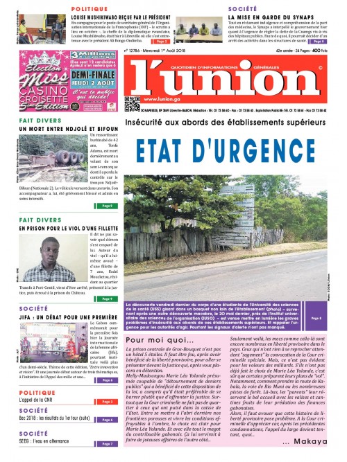 L'Union 01/08/2018